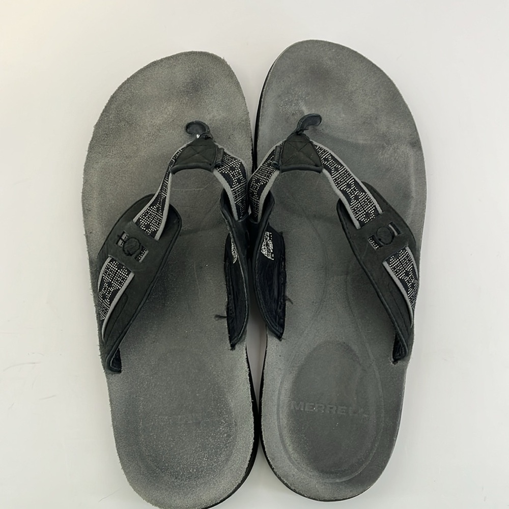 Merrell Rosarita Black & Gray Flip Flop Sandals - Men’s Size 13 - Picture 8 of 15